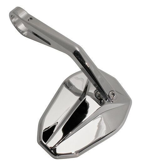 handle bar end mirror VICTORY, aluminium head chrome plated, for  1&quot; (25,4 mm) and 7/8&quot; (22 mm) H/bar, E-marked.