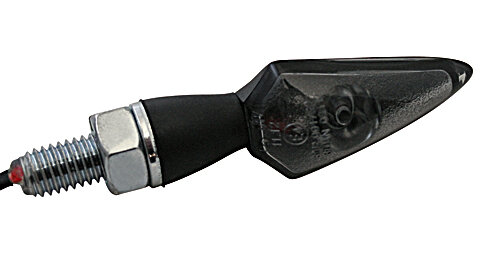 LED-Indicator STREAM, black, smoke Lens, pair