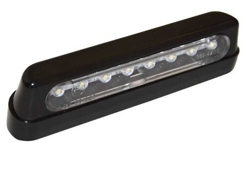 LED license plate light, black, E-marked