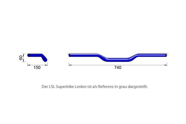 LSL Lenker Superbike Flat XN1 Alu, konifiziert