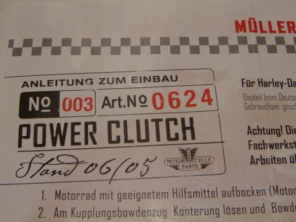 M&uuml;ller &quot;Power Clutch&quot; Kupplungserleichterung f&uuml;r alle luftgek&uuml;hlten Buells