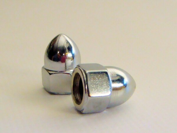 Chrome acorn nuts 3/8-24