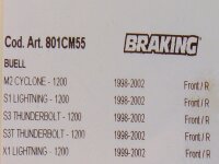 Braking brake pad for all Buell tubeframe models up on 1998