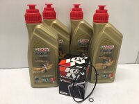 Rohrrahmen Ölwechselpaket Castrol Power1 Racing 10W-50