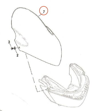 OEM Verkleidungsscheibe Buell 1125CR Schwarz