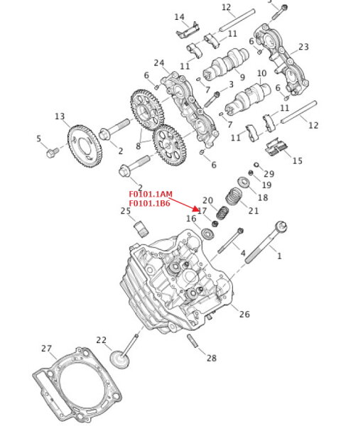 Ventilschaftdichtungen, Buell 1125 und EBR 1190