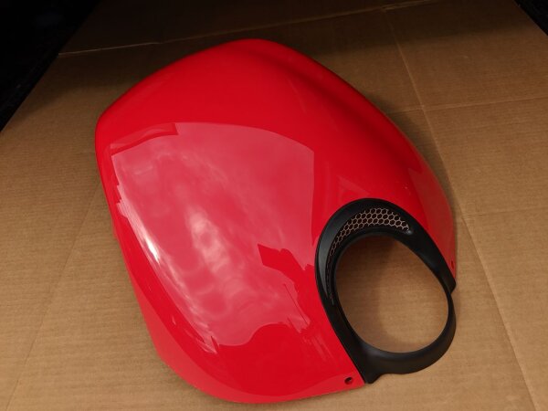 Airboxcover racing red, mit Gitter