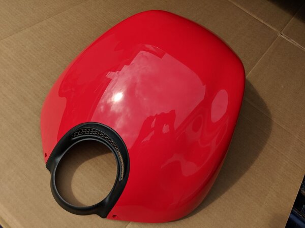Airboxcover racing red, mit Gitter