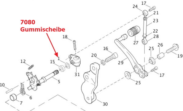 OEM Gummiring, Schaltwelle ab Mj 06