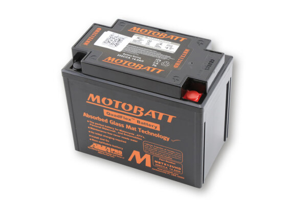 MOTOBATT AGM Batterie, schwarz, 4-polig, 14Ah