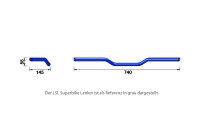 LSL/Highsider Lenker Superbike Flat AN1, Aluminium schwarz perlgestrahlt