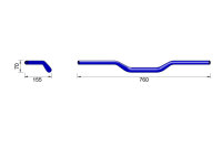 LSL/Highsider Lenker Superbike Alu Fatbar X01 28,5mm silber