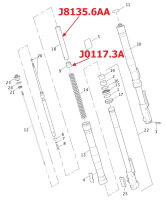 front fork sping preload tube, XB9/12