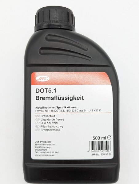 JMCl Bremsflüssigkeit DOT 5.1, 0,5L